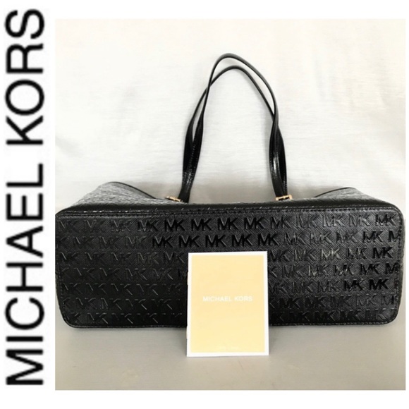 NWT authentic MK monogram carry all tote black - Picture 5 of 7